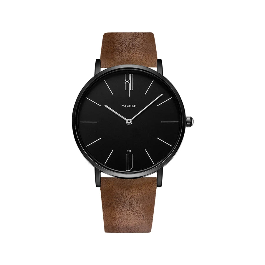 Hommes Montre Cuir Véritable Militaire Sports