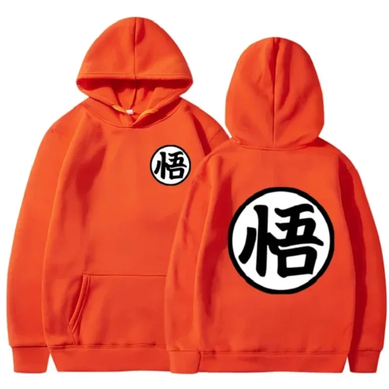 Sweat à capuche imprimé dessin animé Goku pour hommes, pull décontracté, sweats vintage, streetwear hip hop, PVD,