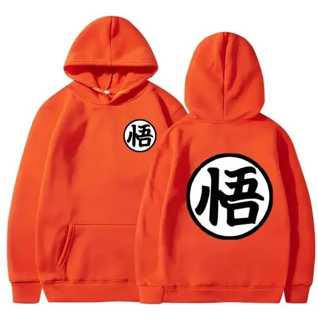 Sweat à capuche imprimé dessin animé Goku pour hommes, pull décontracté, sweats vintage, streetwear hip hop, PVD,