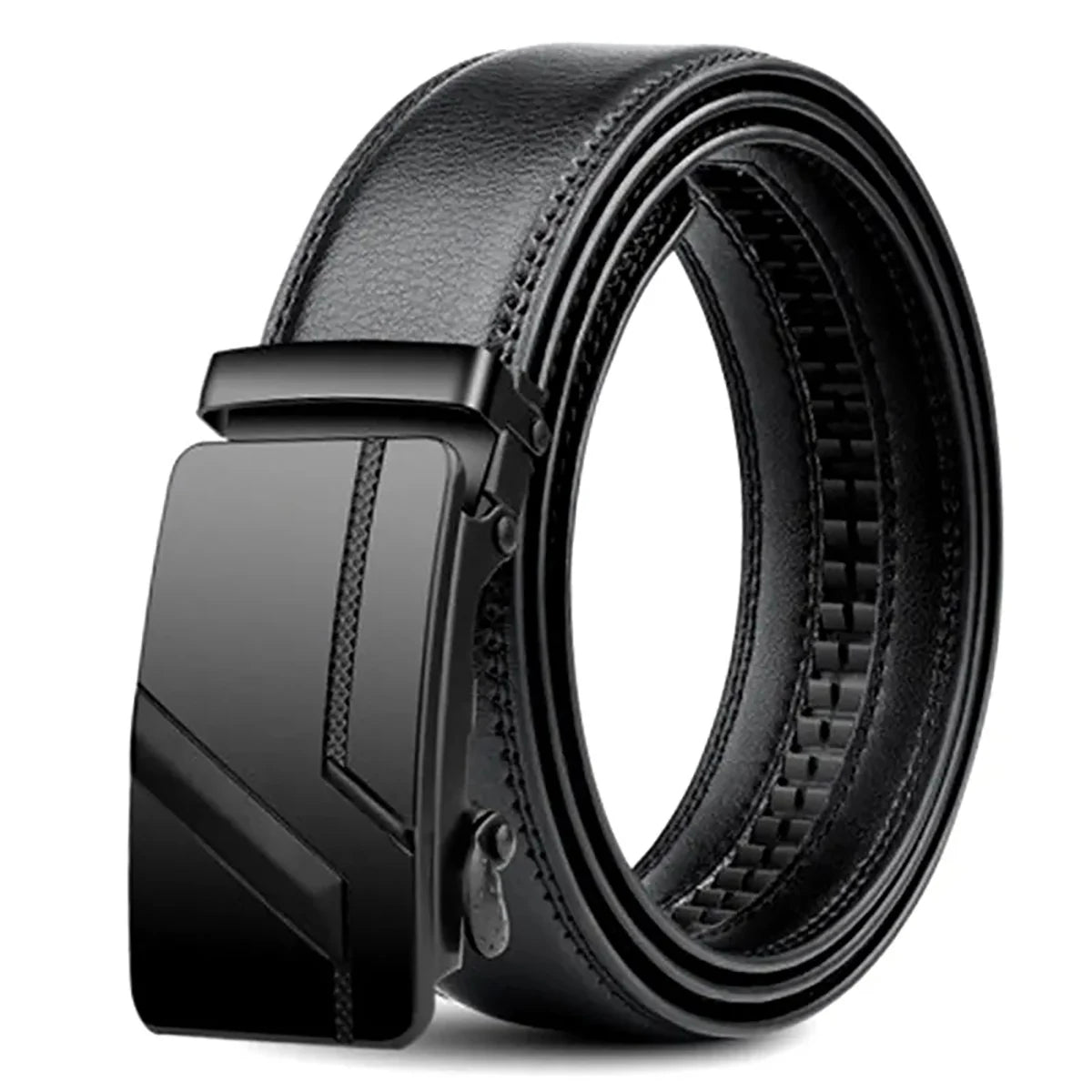 Ceinture trempée automatique pour homme, ceinture de luxe noire, haute qualité, 110cm, 120cm, 130cm