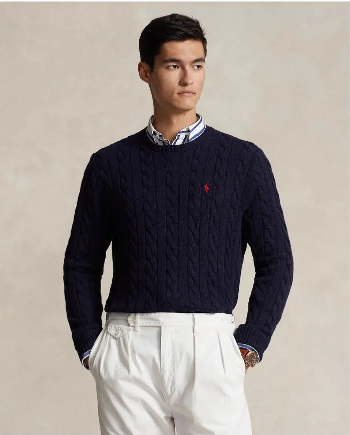 Pull en cachemire à col rond pour hommes et femmes, pull en tricot POLO, pull Ralph Dark, marque de luxe, classique, hiver